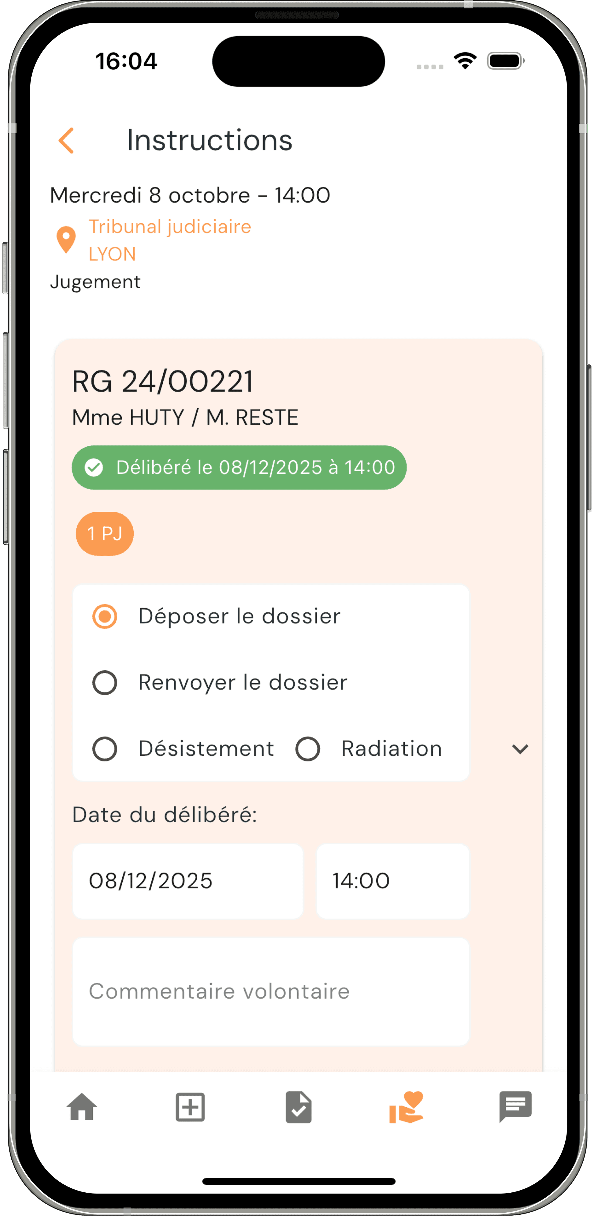 Déposer un dossier
