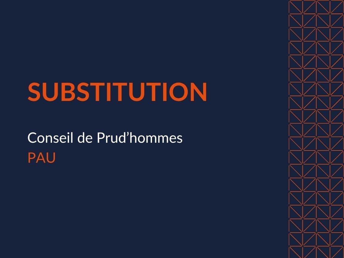 Substitution devant le Conseil de Prud'hommes de Pau